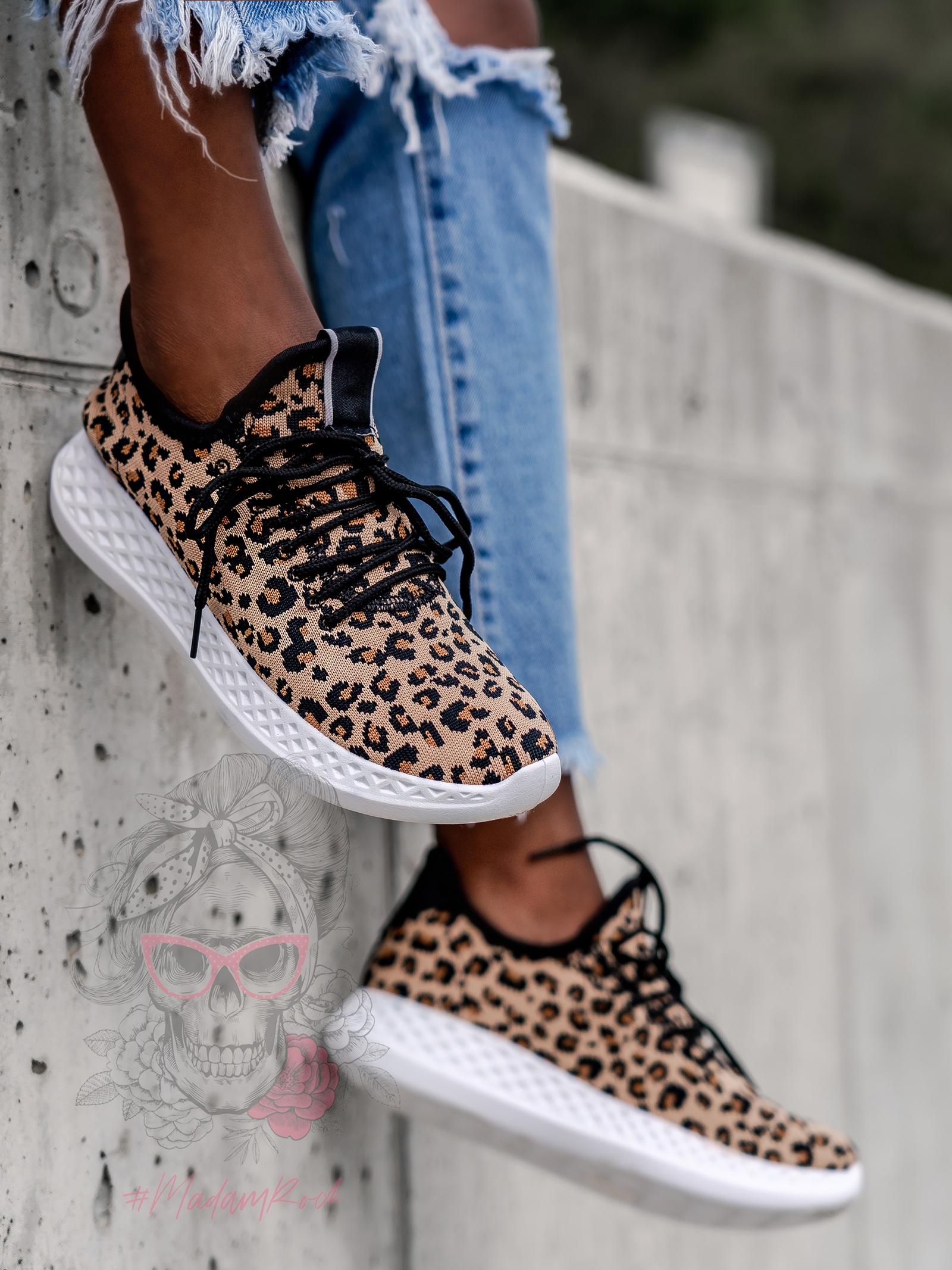 Buty sportowe Madam Gephart w panterkę