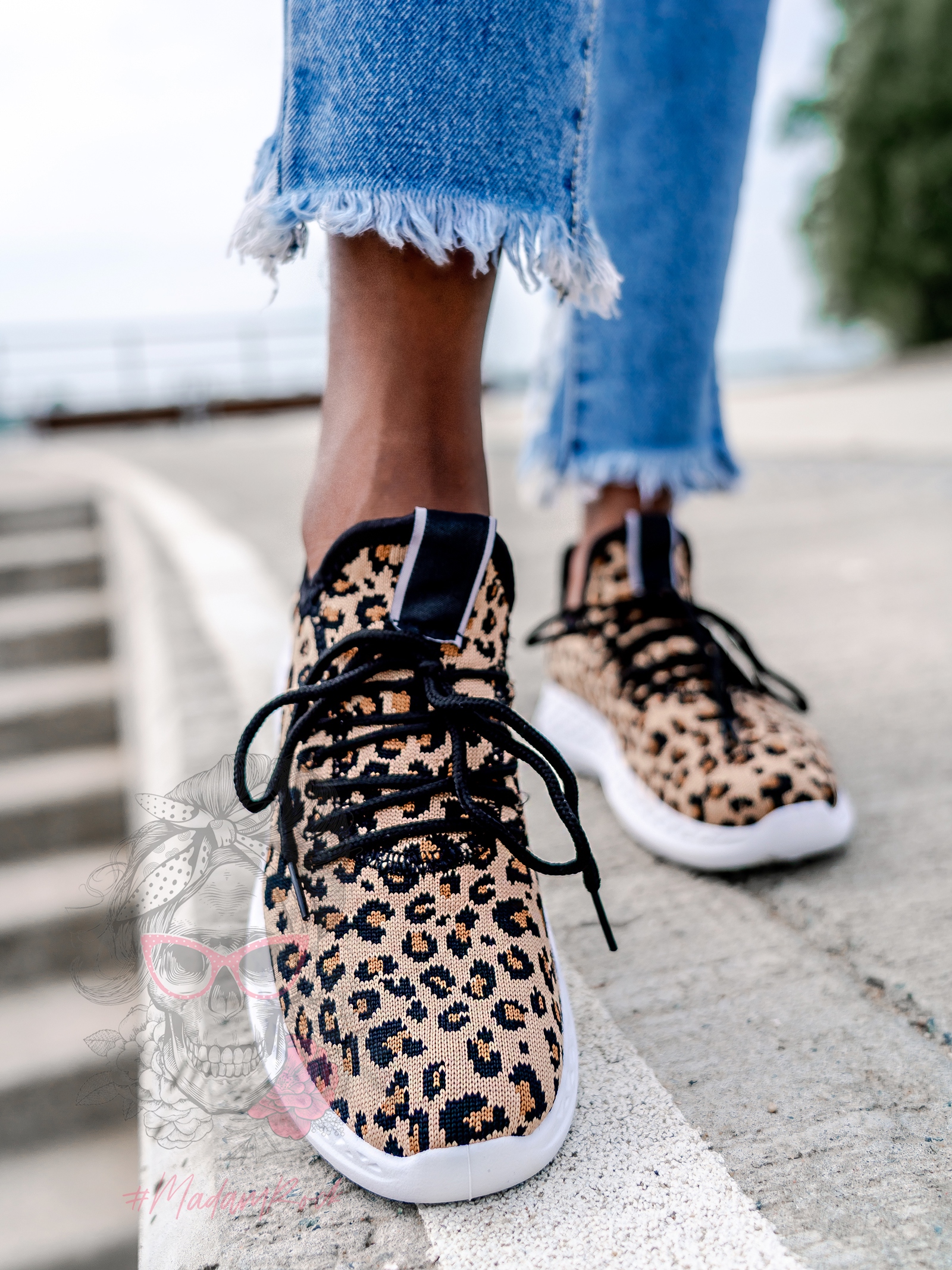 Buty sportowe Madam Gephart w panterkę