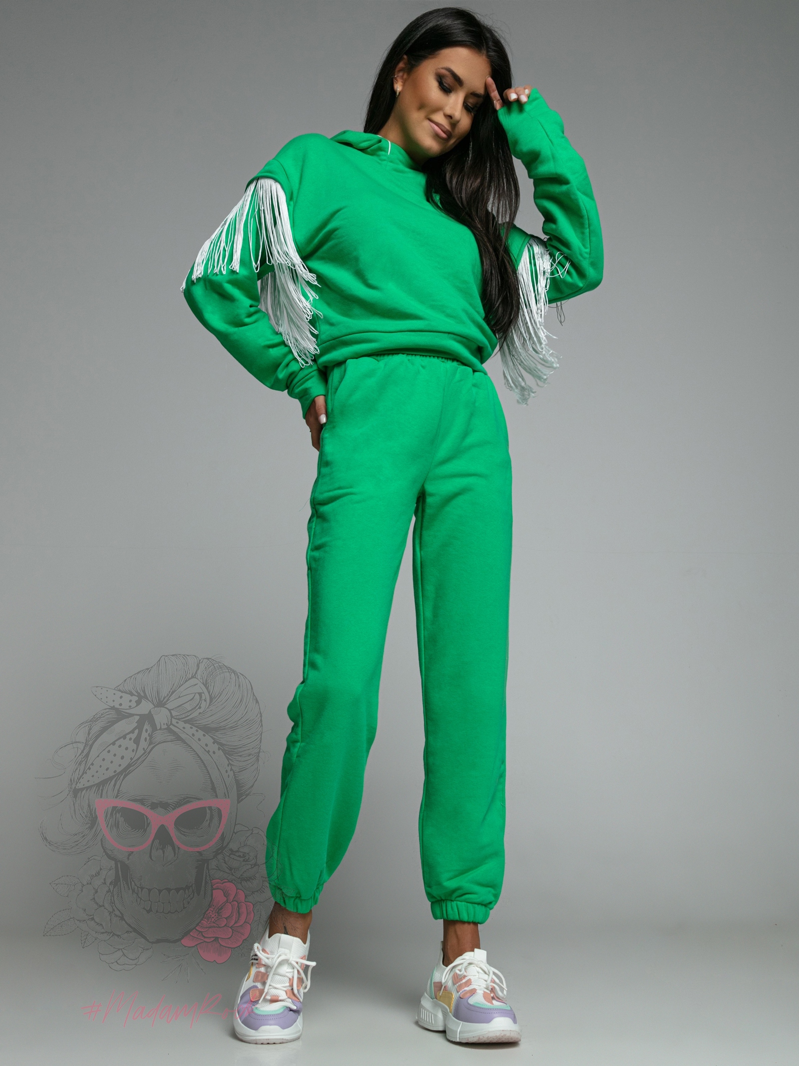 Komplet z frędzlami Ola Voga Casual Fringe zielony Komplet z frędzlami Ola Voga Casual Fringe zielony