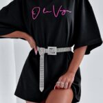 T-shirt bawełniany Ola Voga Mickey on Back czarny