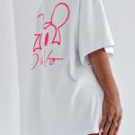 T-shirt bawełniany Ola Voga Mickey on Back biały