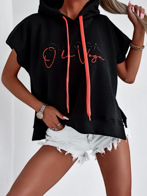 Bluza z haftem Two Ola Voga czarna