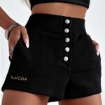 Spodenki z guzikami Luxury Shorts O'la Voga czarne
