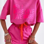 Komplet bawełniany Hey Ola Voga amarantowy