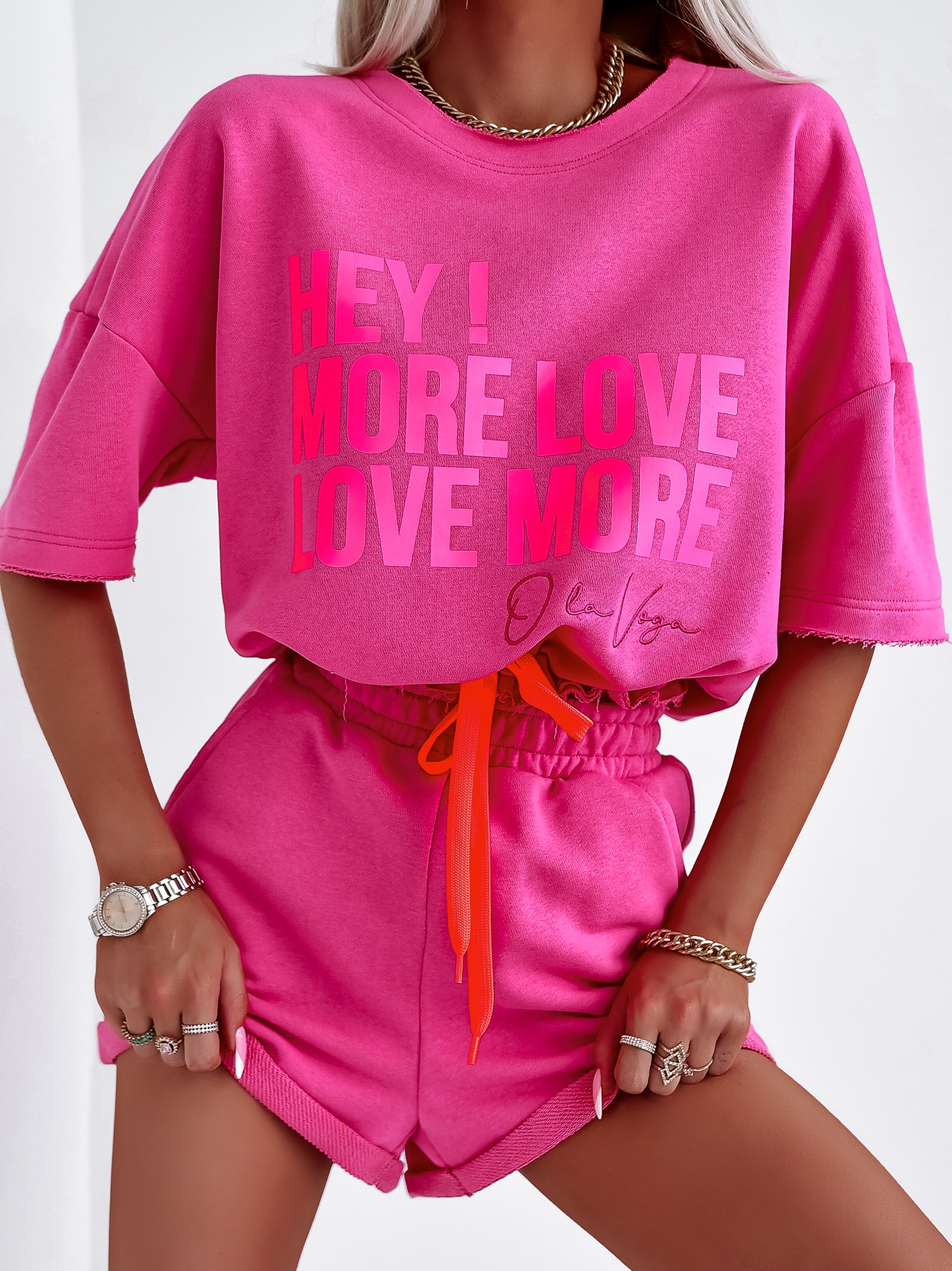 Komplet bawełniany Hey Ola Voga amarantowy