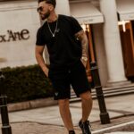 Komplet męski ze spodenkami Olv Man OLA VOGA czarny