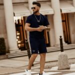 Komplet męski ze spodenkami Olv Man OLA VOGA granatowy