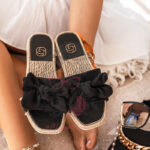 Klapki płaskie Madam Zefic czarne