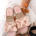 Klapki płaskie Madam Zefic pudrowe