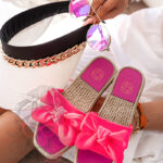 Klapki płaskie Madam Zefic neonowy róż