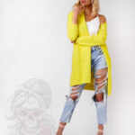 Sweter długi moherowy IceCloud cytrynowy