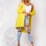 Sweter długi moherowy IceCloud cytrynowy