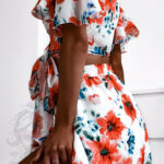 Komplet wakacyjny NB Seszeli biały w kwiaty