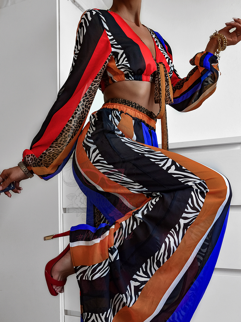 Komplet wakacyjny NB Wild Holiday II spodnie panterka