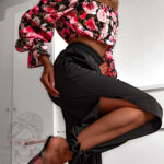 Spodnie z rozcięciami NB Rozet czarne