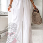 Komplet letni ze spodniami NB Cataleya biały