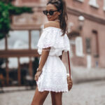 Sukienka letnia ażurkowa NB Bernis biała