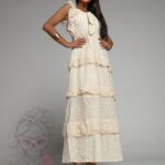 Sukienka maxi Senseno beżowa