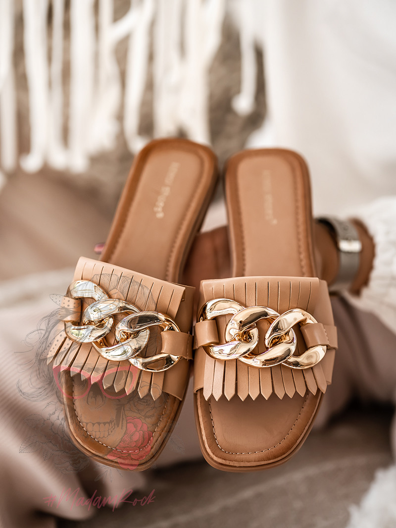 Klapki damskie Madam Good Deal beżowe