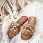 Klapki damskie Madam Good Deal beżowe