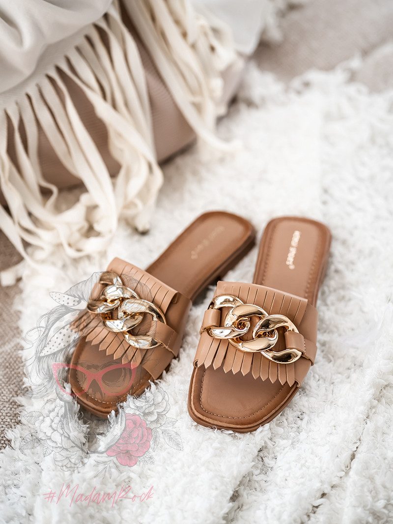 Klapki damskie Madam Good Deal beżowe