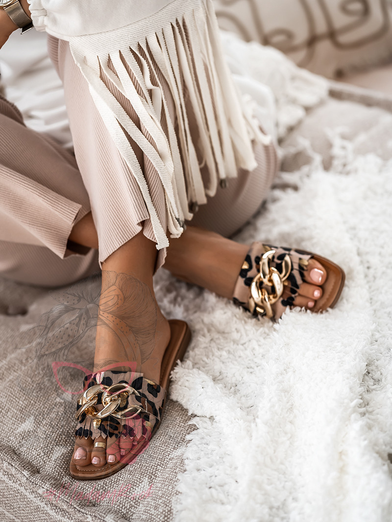 Klapki damskie Madam Good Deal panterka Klapki damskie Madam Good Deal panterka