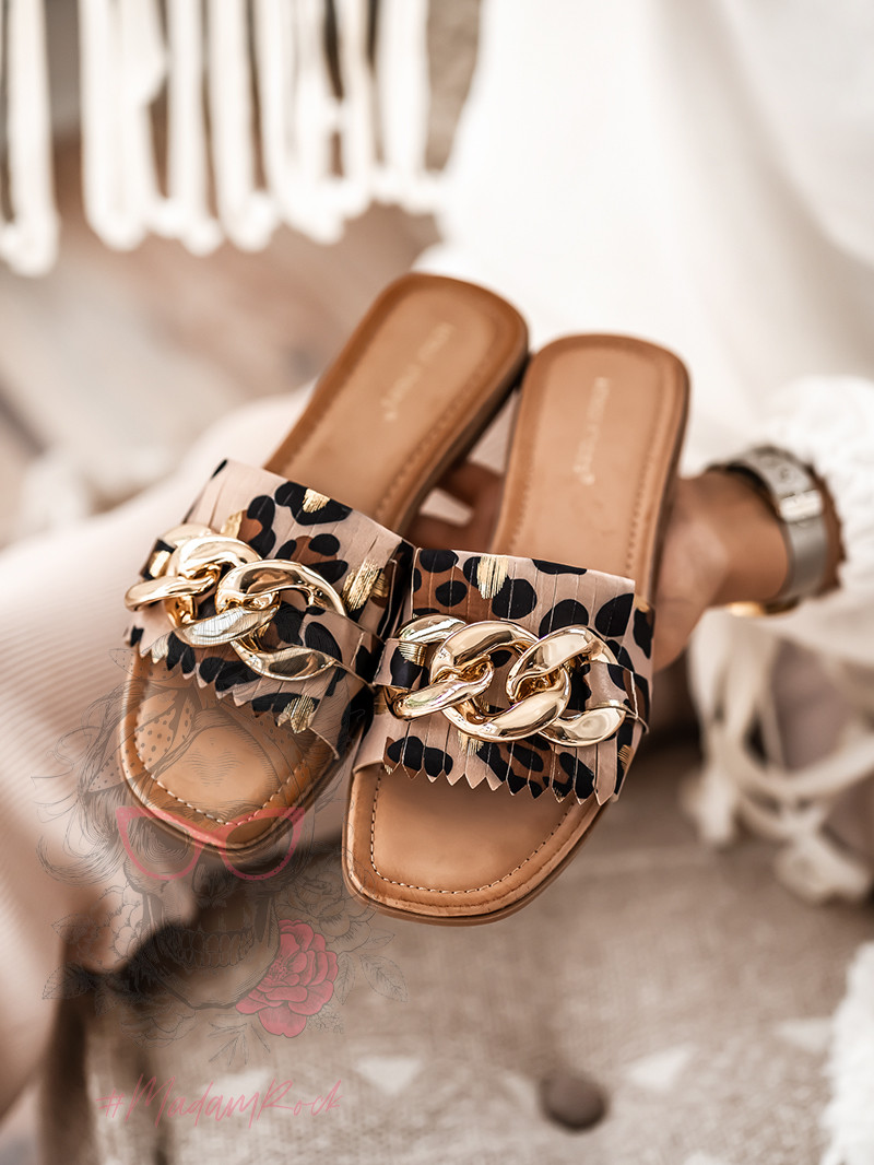 Klapki damskie Madam Good Deal panterka Klapki damskie Madam Good Deal panterka