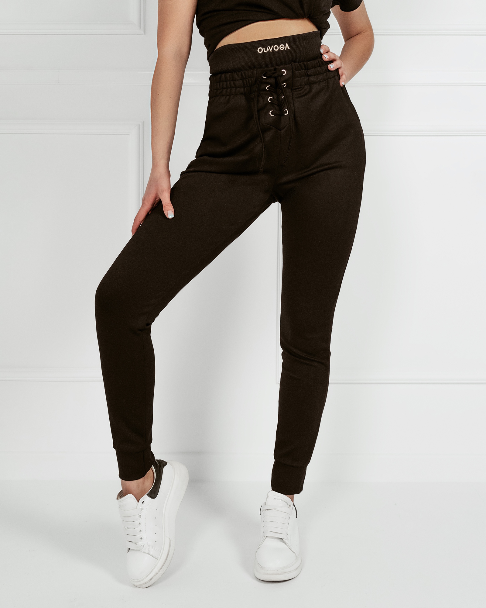 Spodnie sznurowane Loose Black czarne