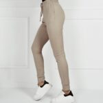 Spodnie sznurowane Loose Black beżowe