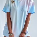 T-shirt oversize Ice Cream O'la Voga lila vs róż