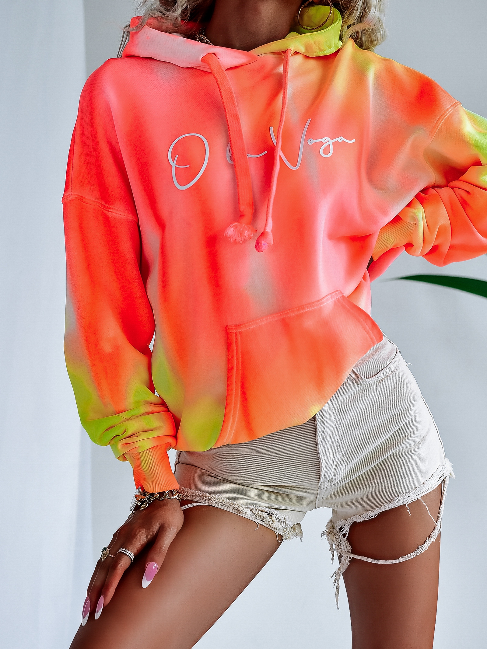 Bluza ombre Lovely Mix Ola Voga pomarańcz vs limonka