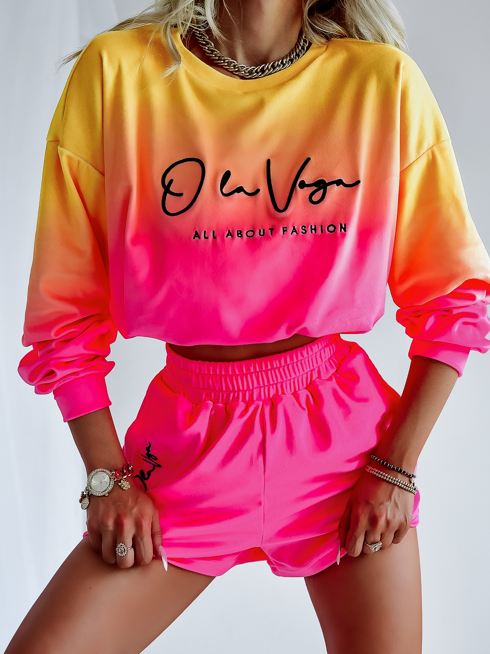 PREORDER Komplet Spring Ombre Ola Voga c. róż vs pomarańcz