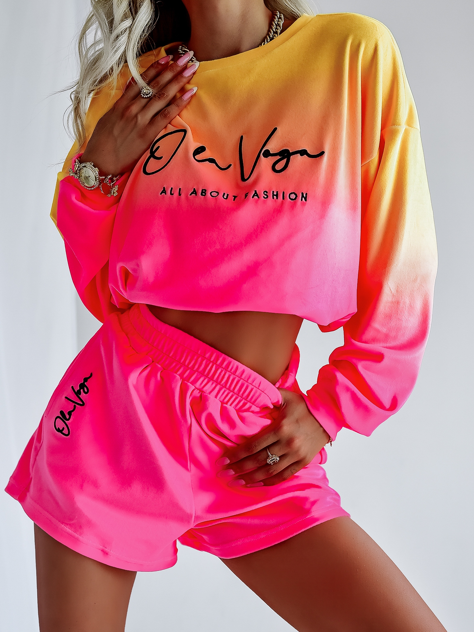 PREORDER Komplet Spring Ombre Ola Voga c. róż vs pomarańcz