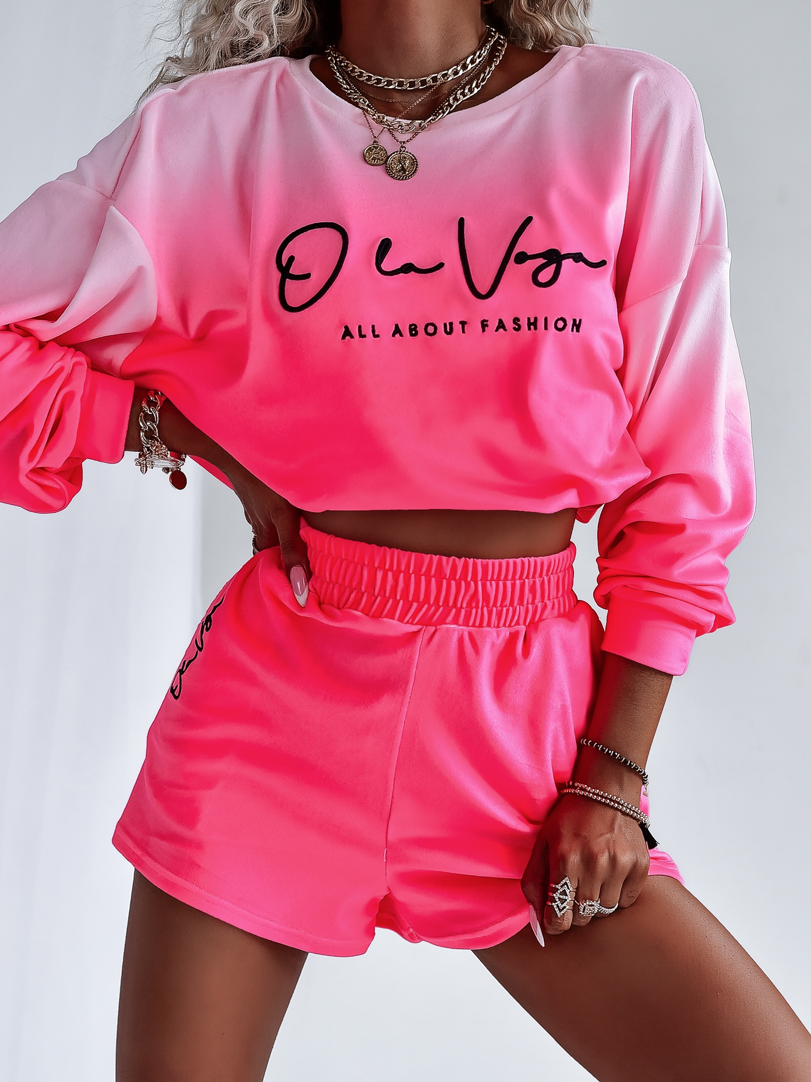 Komplet Spring Ombre Ola Voga j.róż vs neon róż