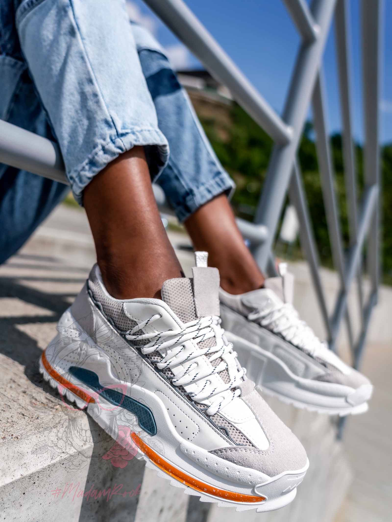 Buty sportowe Madam Shark białe