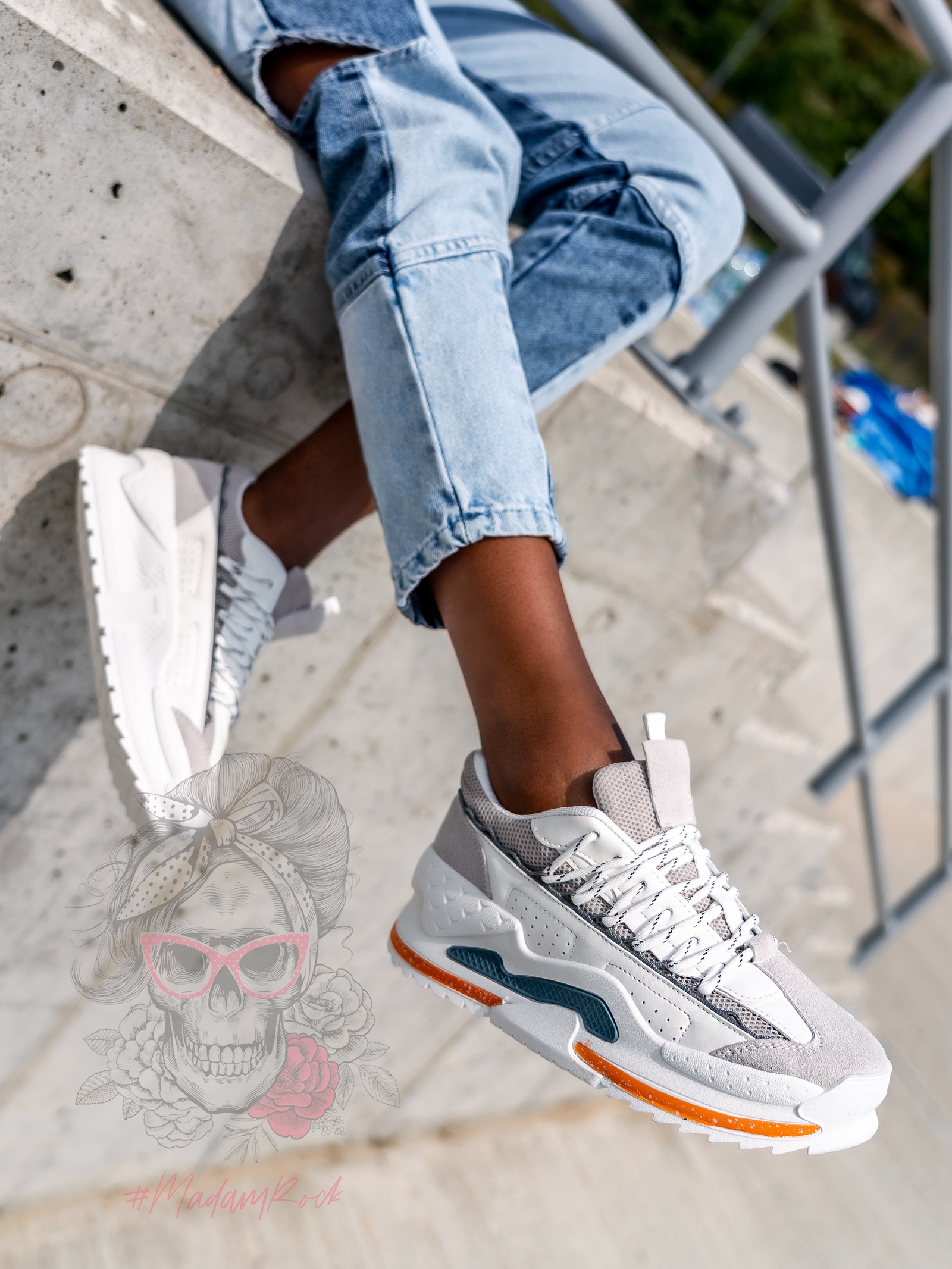 Buty sportowe Madam Shark białe