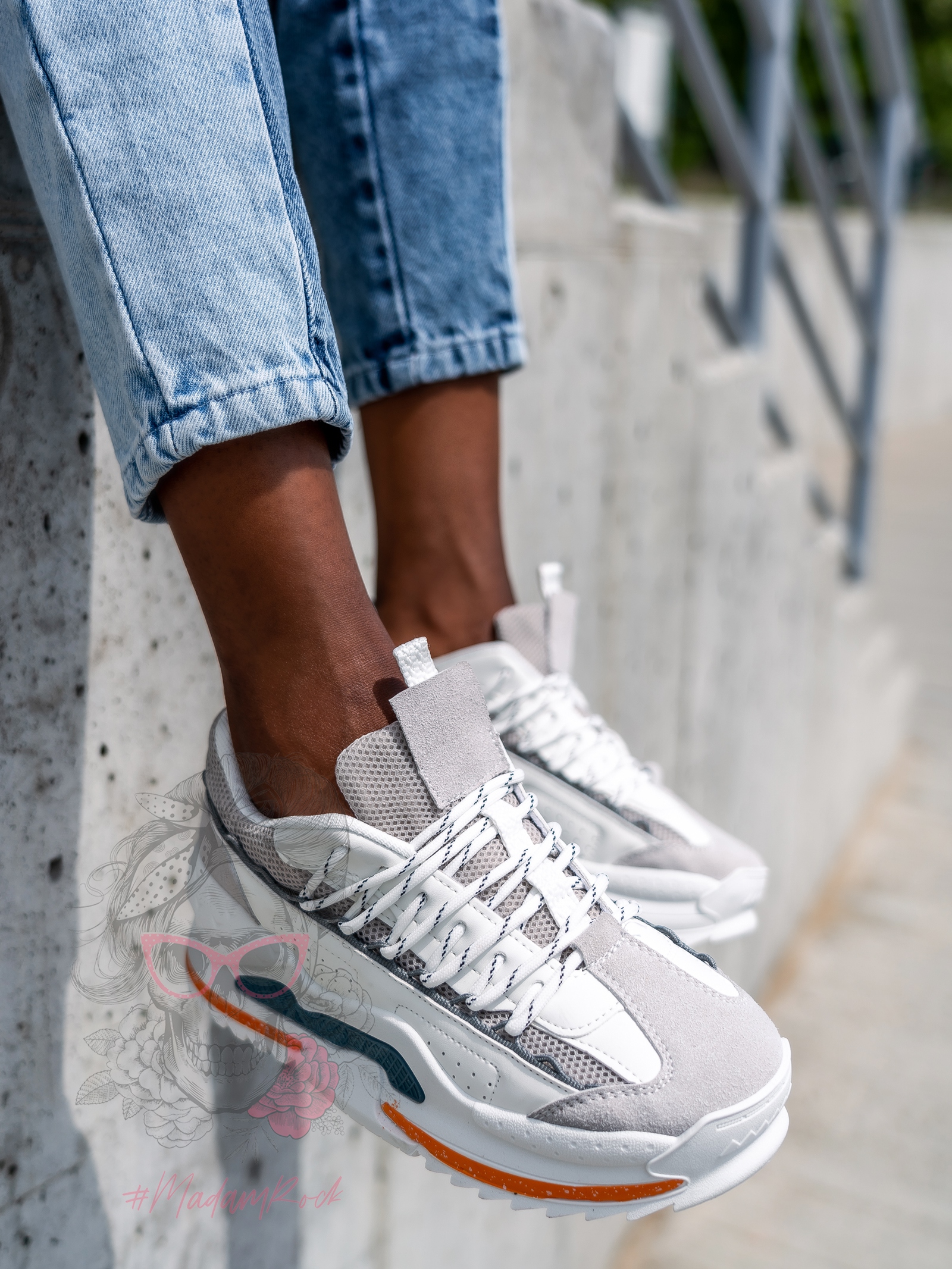 Buty sportowe Madam Shark białe