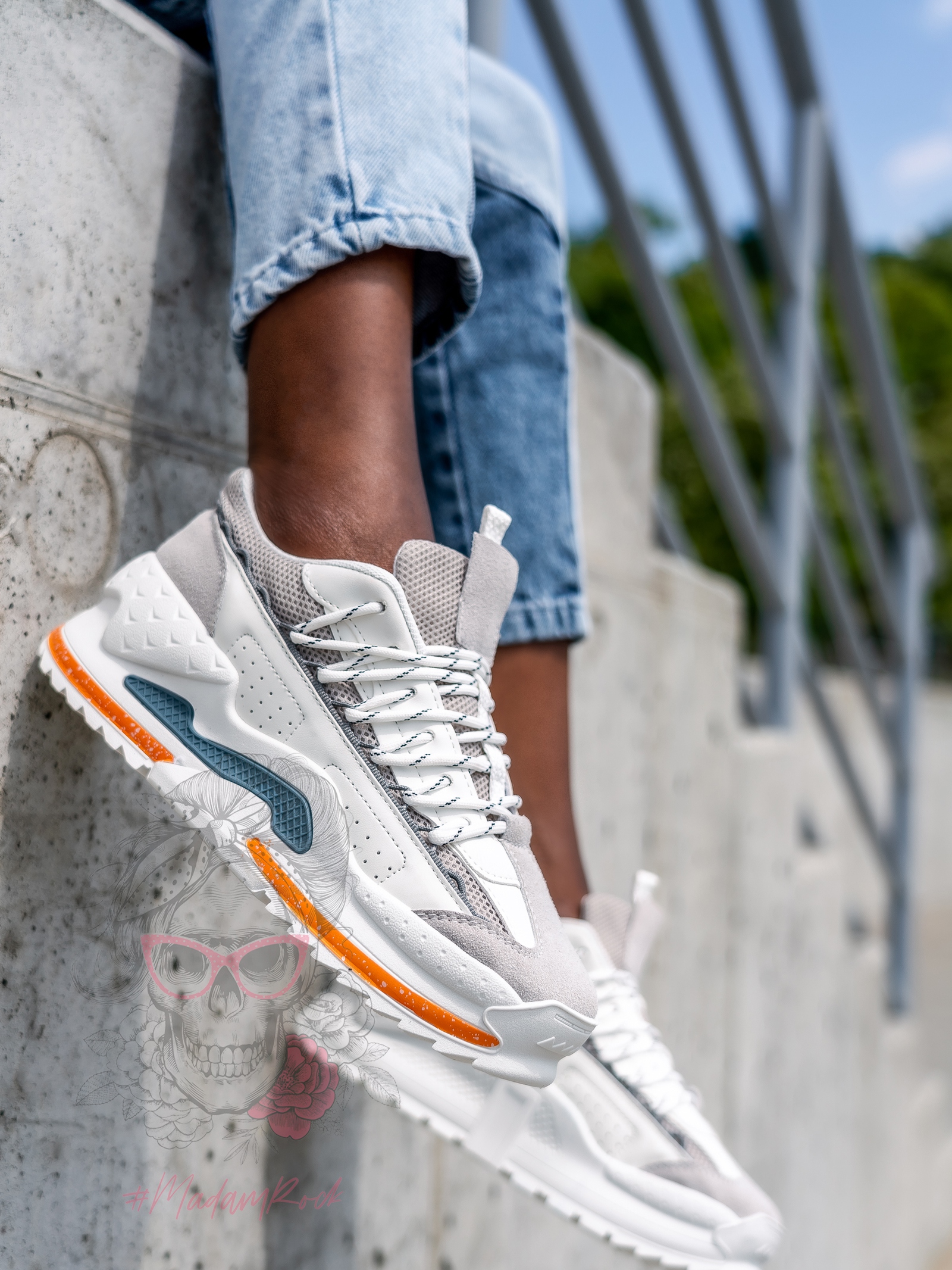 Buty sportowe Madam Shark białe