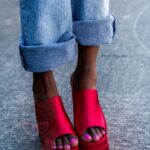 Klapki na platformie Madam Mediolan malinowe