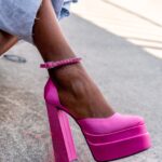 Sandały na platformie Madam Sukses różowe