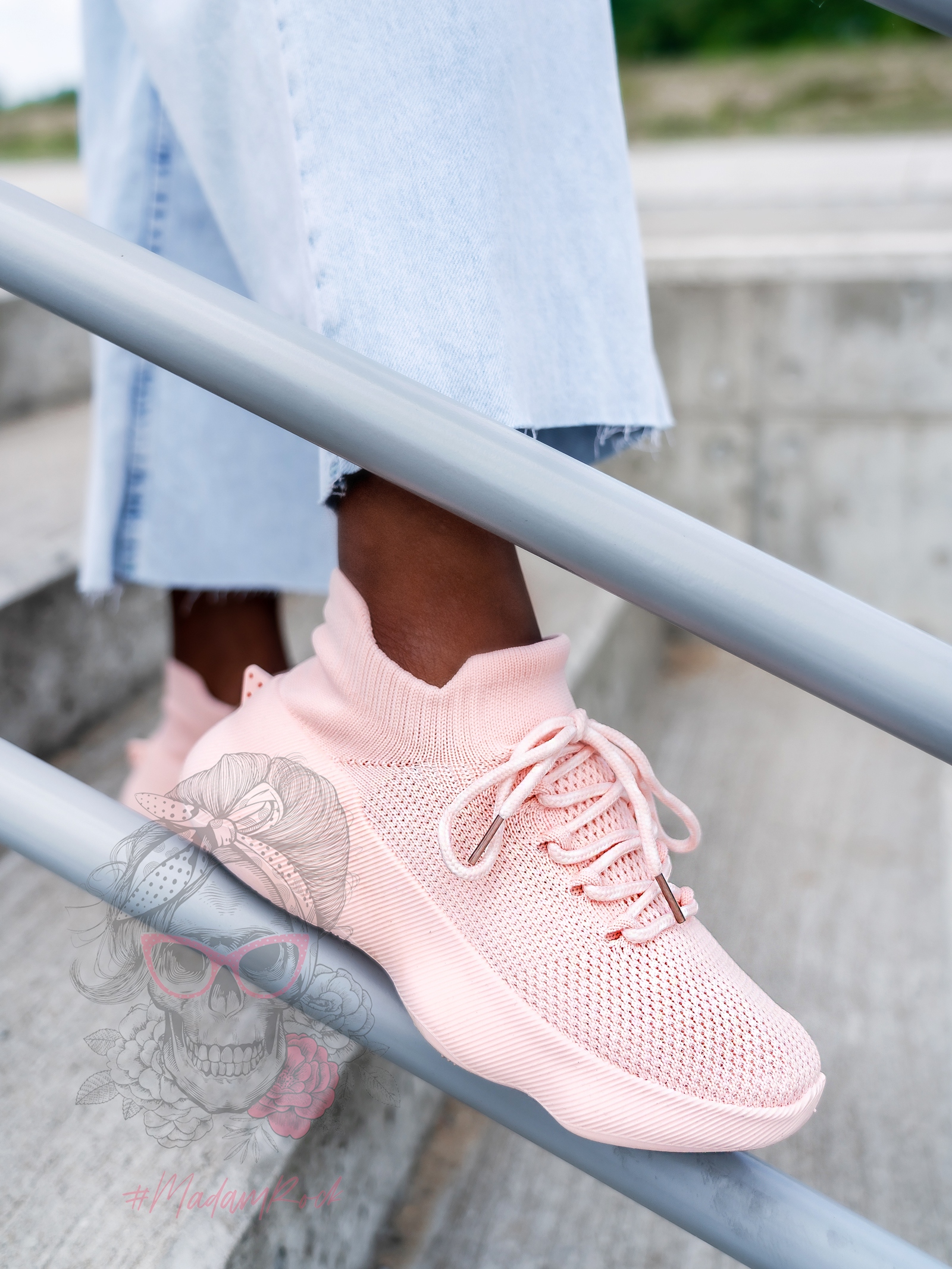 Buty sportowe Madam Rubis pudrowe