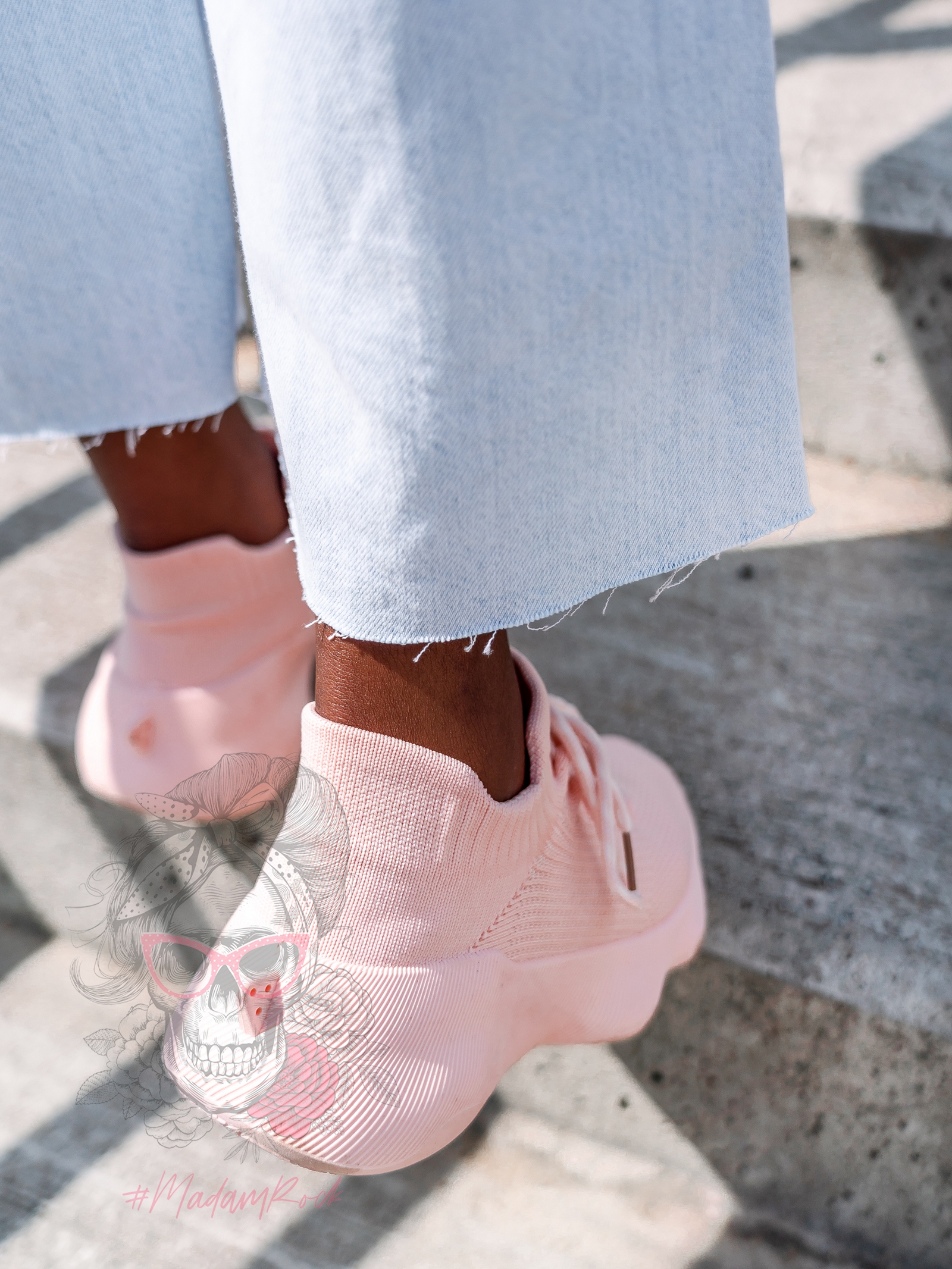 Buty sportowe Madam Rubis pudrowe