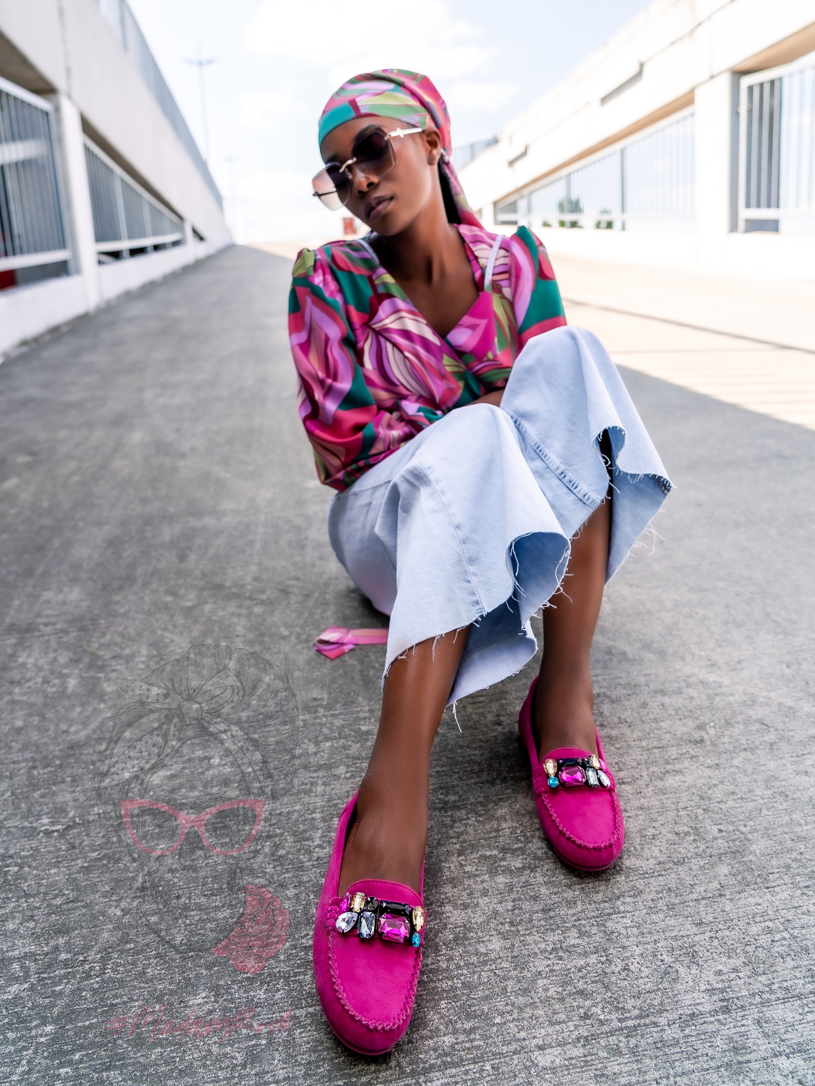 Mokasyny zamszowe Madam Nekos fuksja Mokasyny zamszowe Madam Nekos fuksja