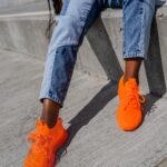 Buty sportowe Madam Sellso neon pomarańczowe