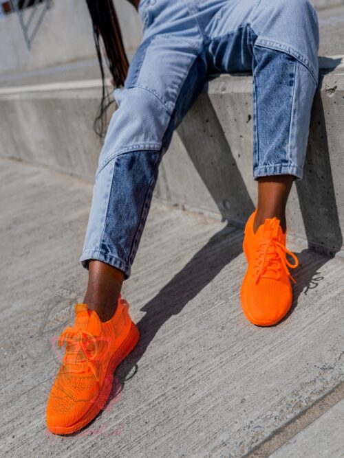 Buty sportowe Madam Sellso neon pomarańczowe