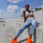 Buty sportowe Madam Sellso neon pomarańczowe