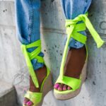 Sandały espadryle Madam Neovo limonka