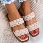 Klapki damskie Madam Crodus beżowe