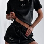 Komplet welurowy O'la Voga Velvet OLV czarny