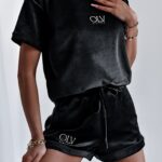 Komplet welurowy O'la Voga Velvet OLV czarny